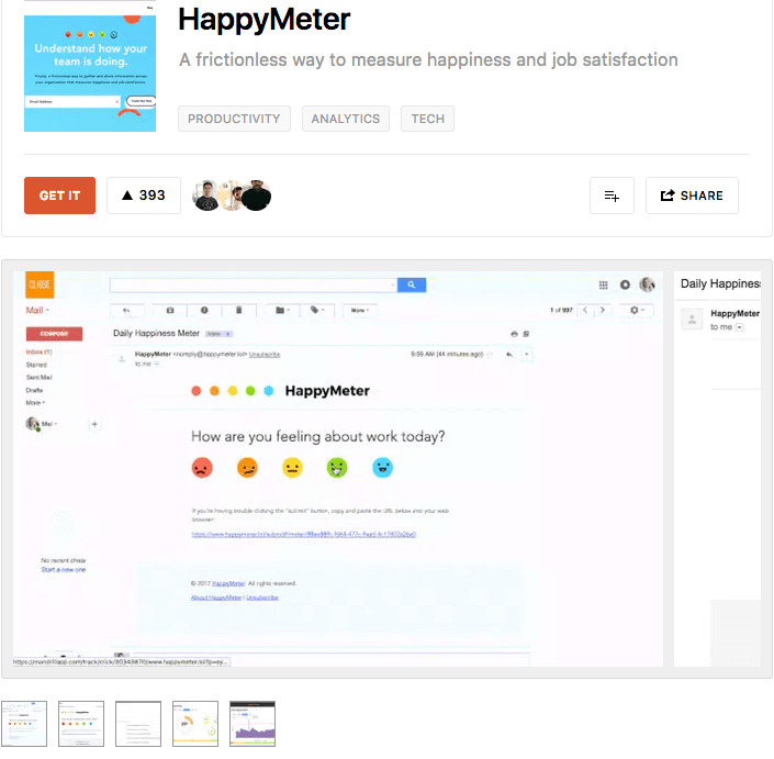 HappyMeter on Product Hunt