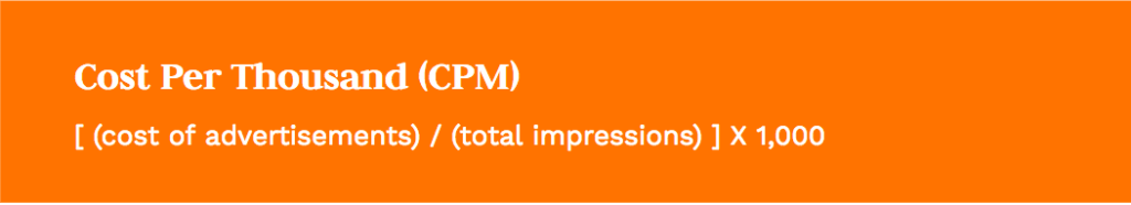 Formula: [total clicks] / [total impressions]
