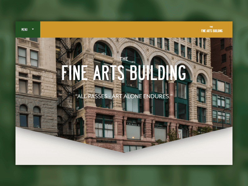 Fine Arts Building website screenshot