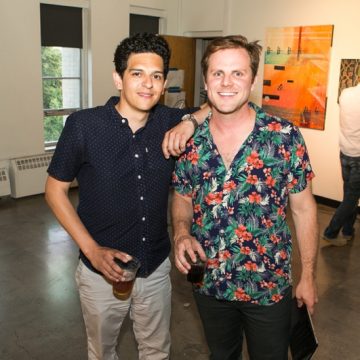 Two Clique team members at a Denver Public Art event