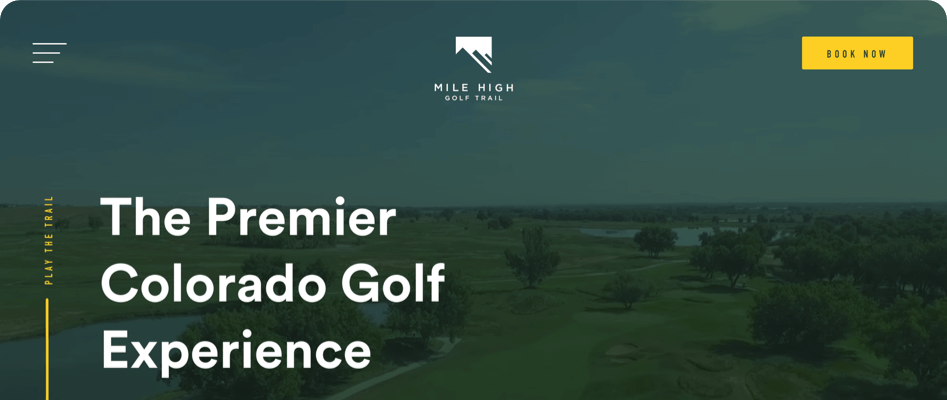 Mile High Golf Trail new homepage first impression