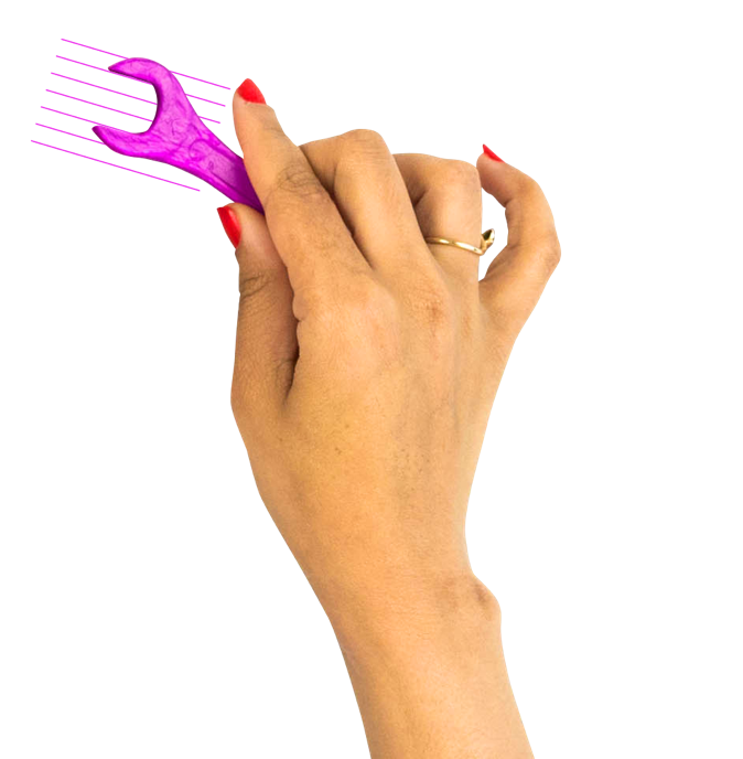 Hand screwing with a wrench