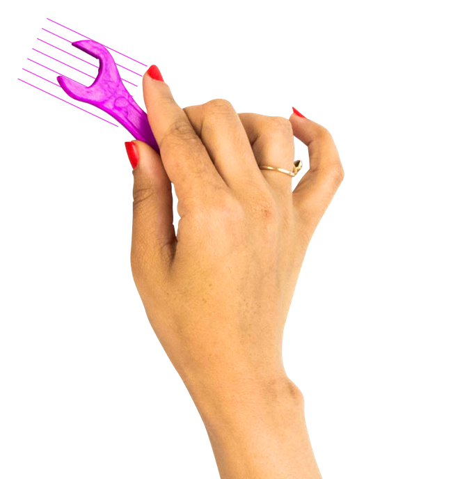 Hand screwing with a wrench