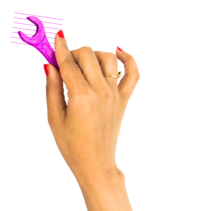 Hand screwing with a wrench