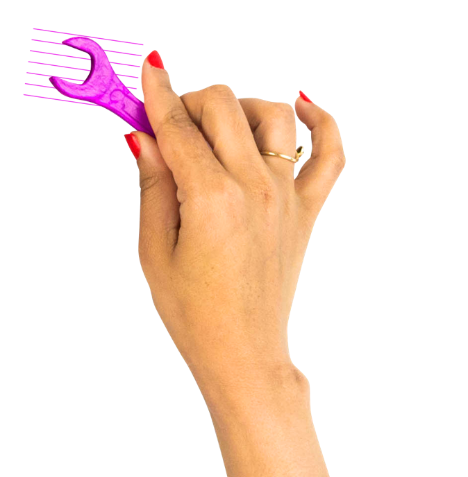 Hand screwing with a wrench