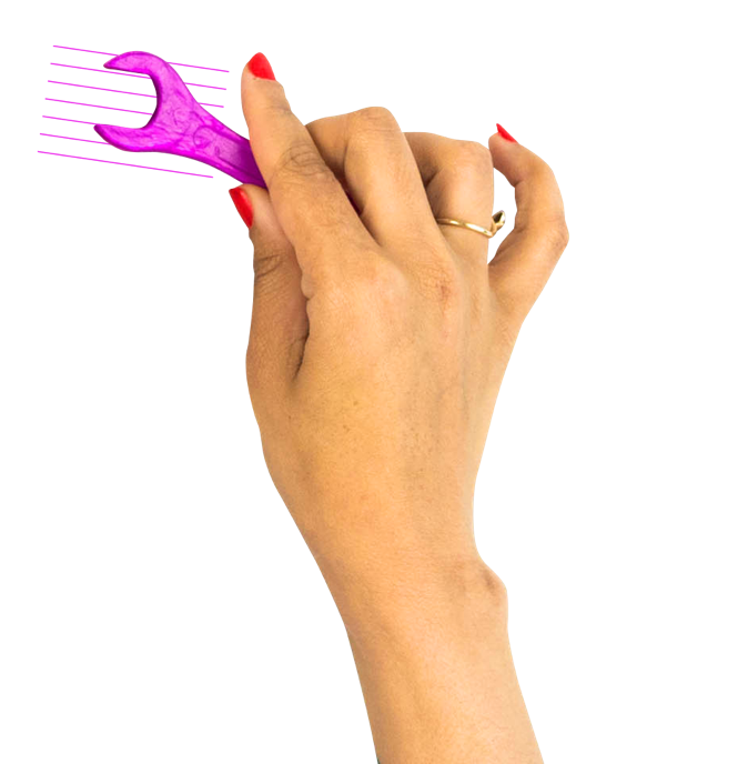 Hand screwing with a wrench