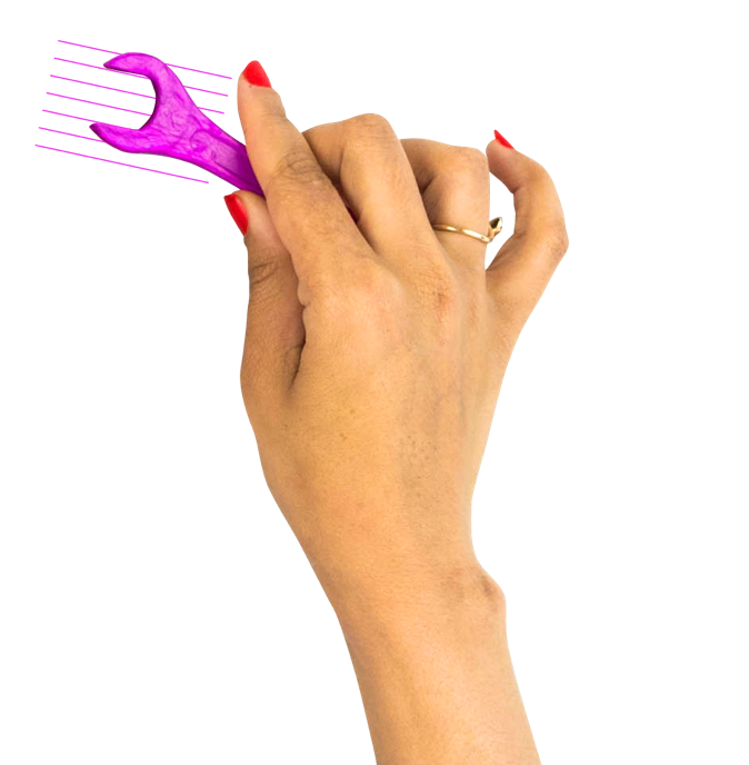 Hand screwing with a wrench