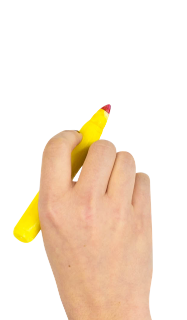 Hand writing with marker