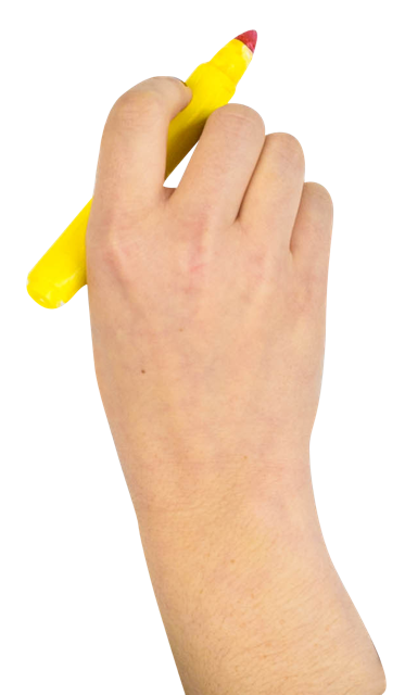 Hand writing with marker