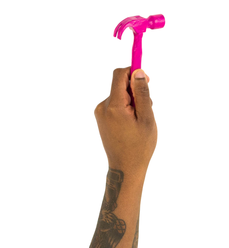 Hand using a hammer