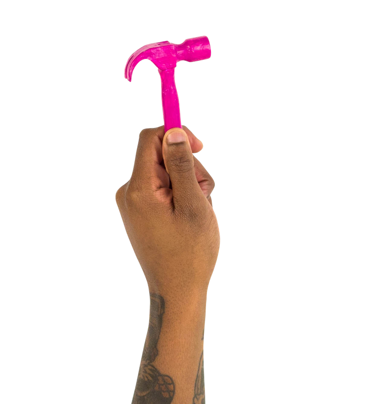Hand using a hammer