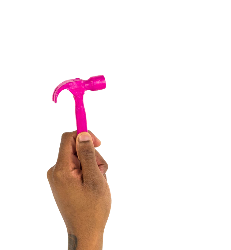 Hand using a hammer