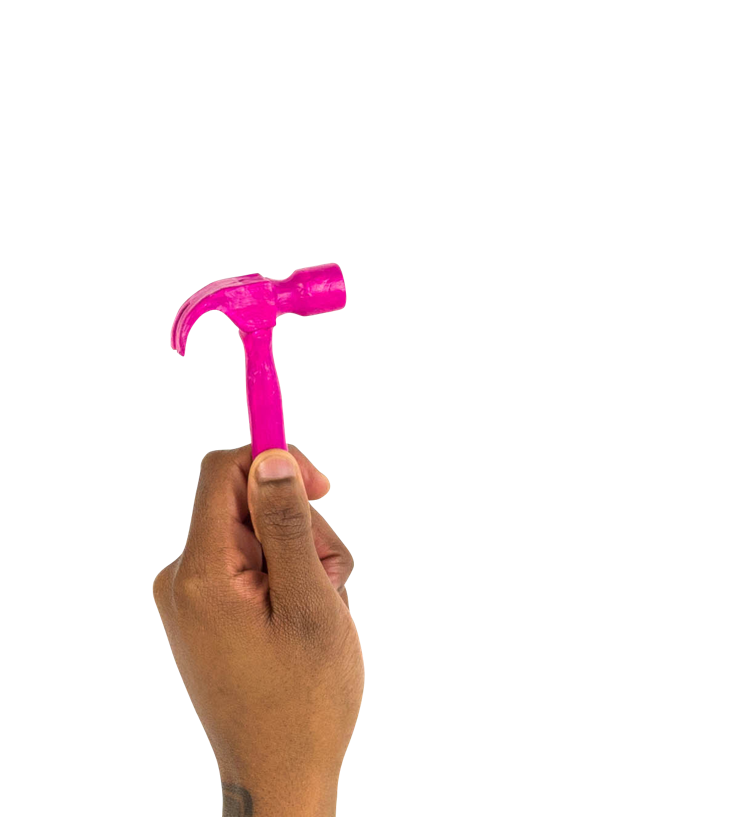 Hand using a hammer