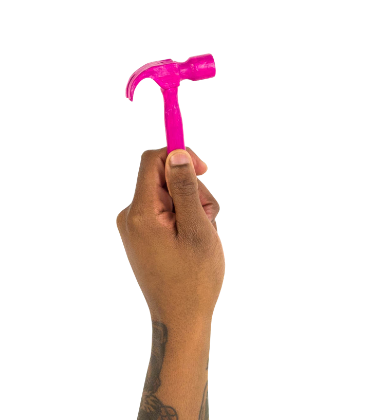 Hand using a hammer
