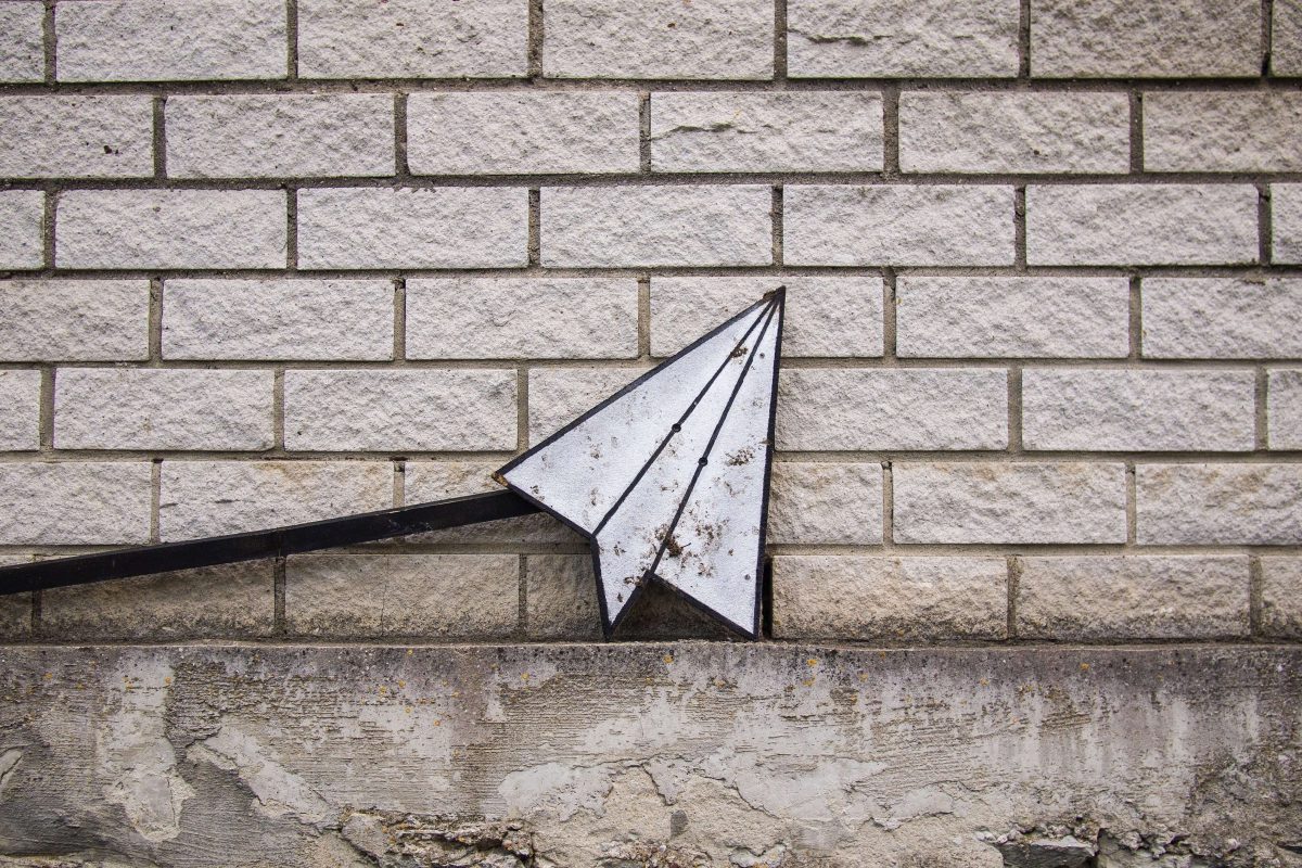 paper airplane metal art
