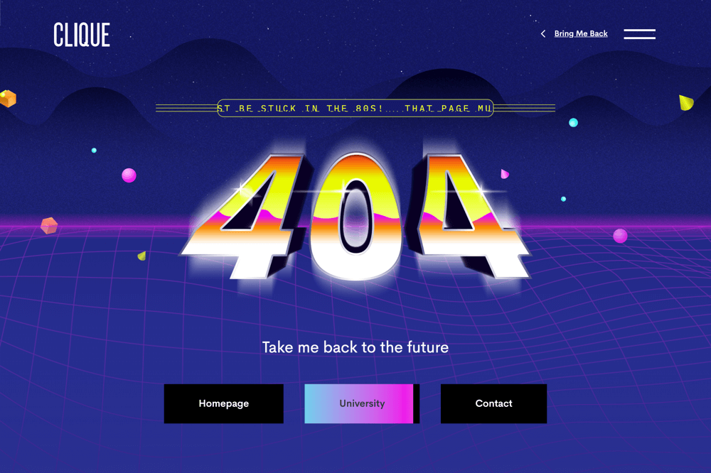 clique studios 404 page