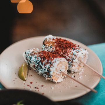 Elote on plate