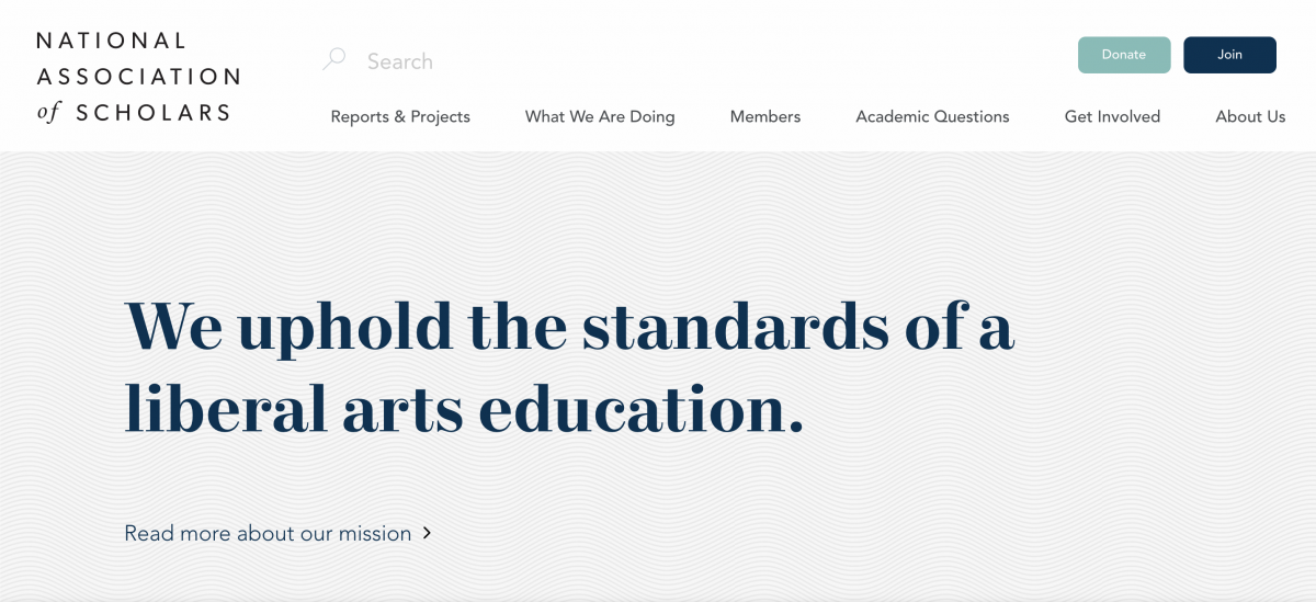 National Association of Scholars homepage