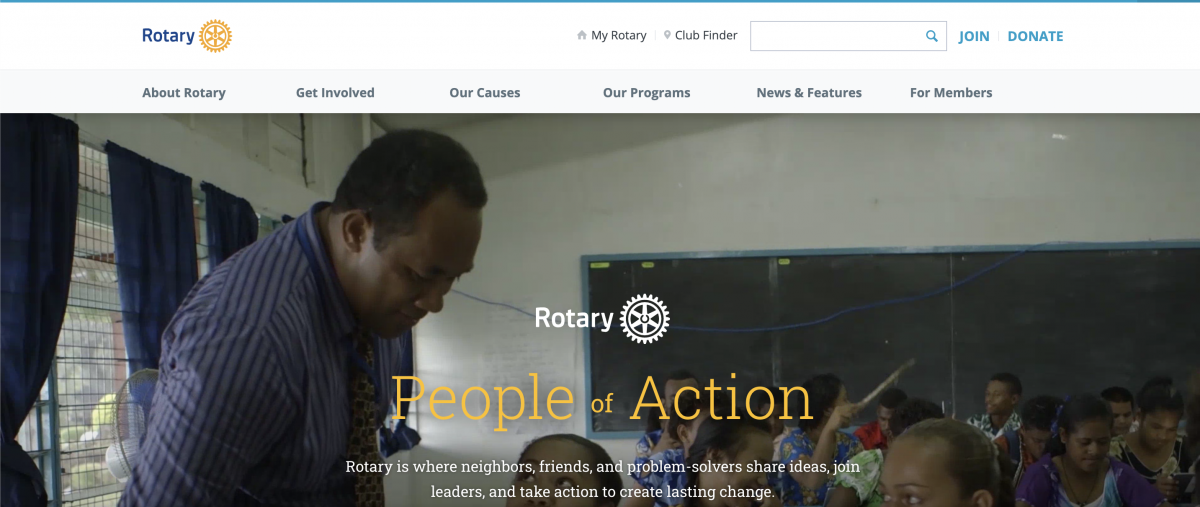 Rotary International homepage