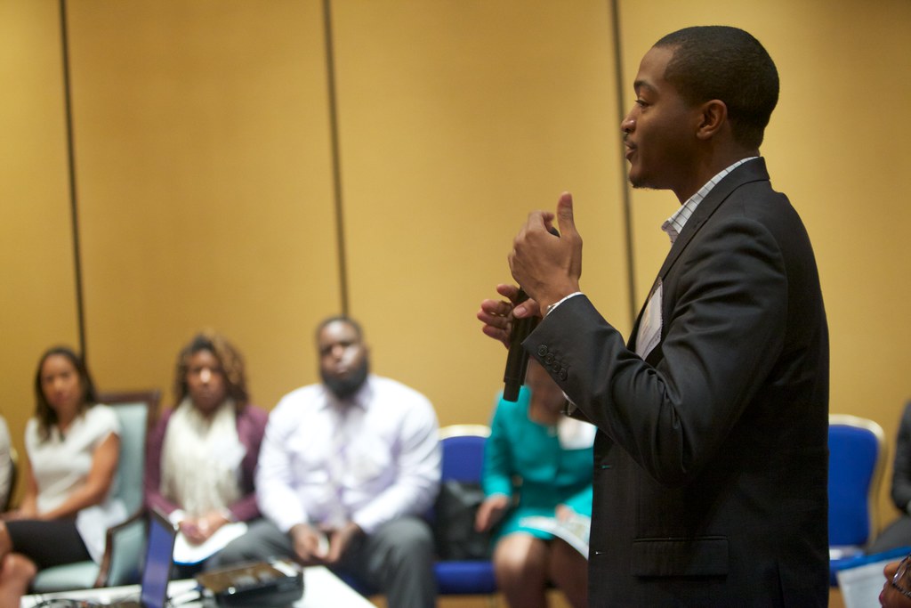 Man giving speech