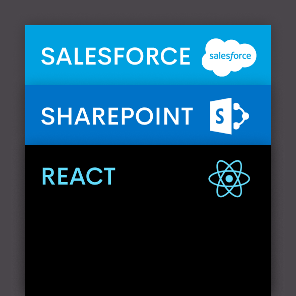 Salesforce, Sharepoint, React